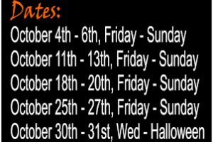 Milburns Haunted House 2024 Open Times