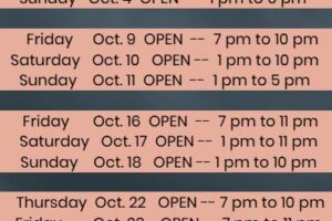 Haunted Nightmares 2026 Schedule