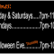 Milburns Haunted House 2025 Open Times