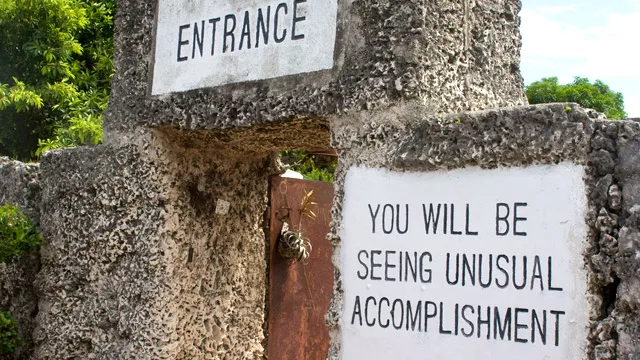 The Coral Castle Unusual Entrance