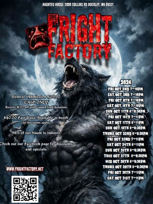Fright Factory 2026 Halloween Calendar