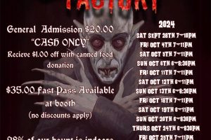 Fright Factory Haunted House in Buckley Washington Halloween Schedule 2024