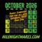 Nile Haunted House 2026 Calendar