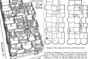H.H. Holmes Murder Castle Interior Diagram