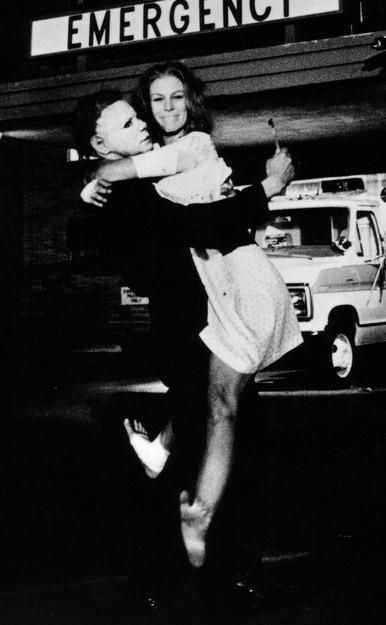 Jamie Lee Curtis and Nick Castle