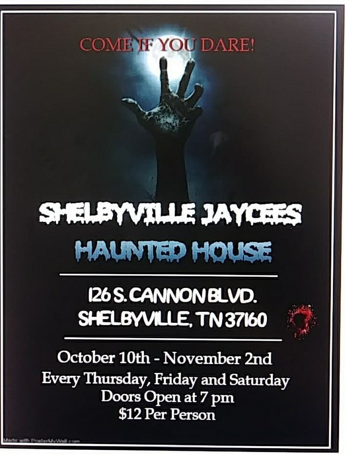 Jaycees Haunted House in Shelbyville, Tennessee