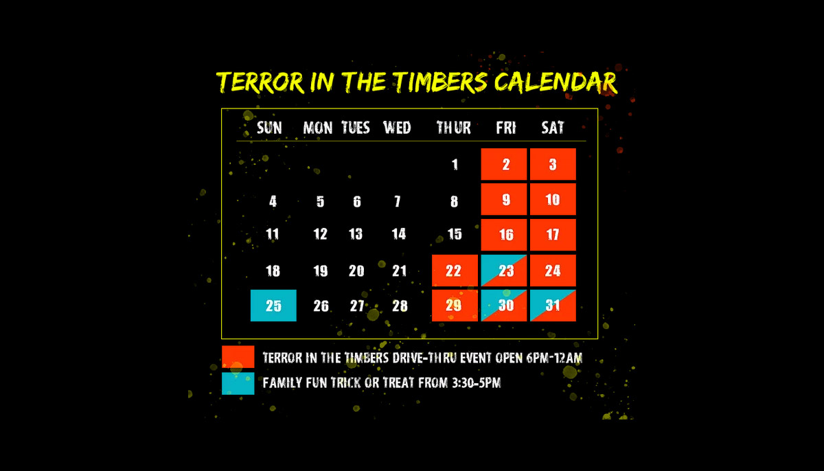 Terrors in the Timbers Calendar