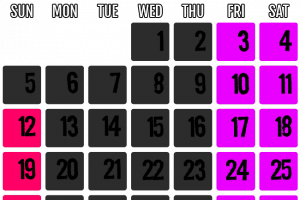 TerrorDome Calendar